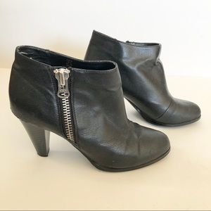 H&M Vegan Leather Black Ankle Boots Size 6